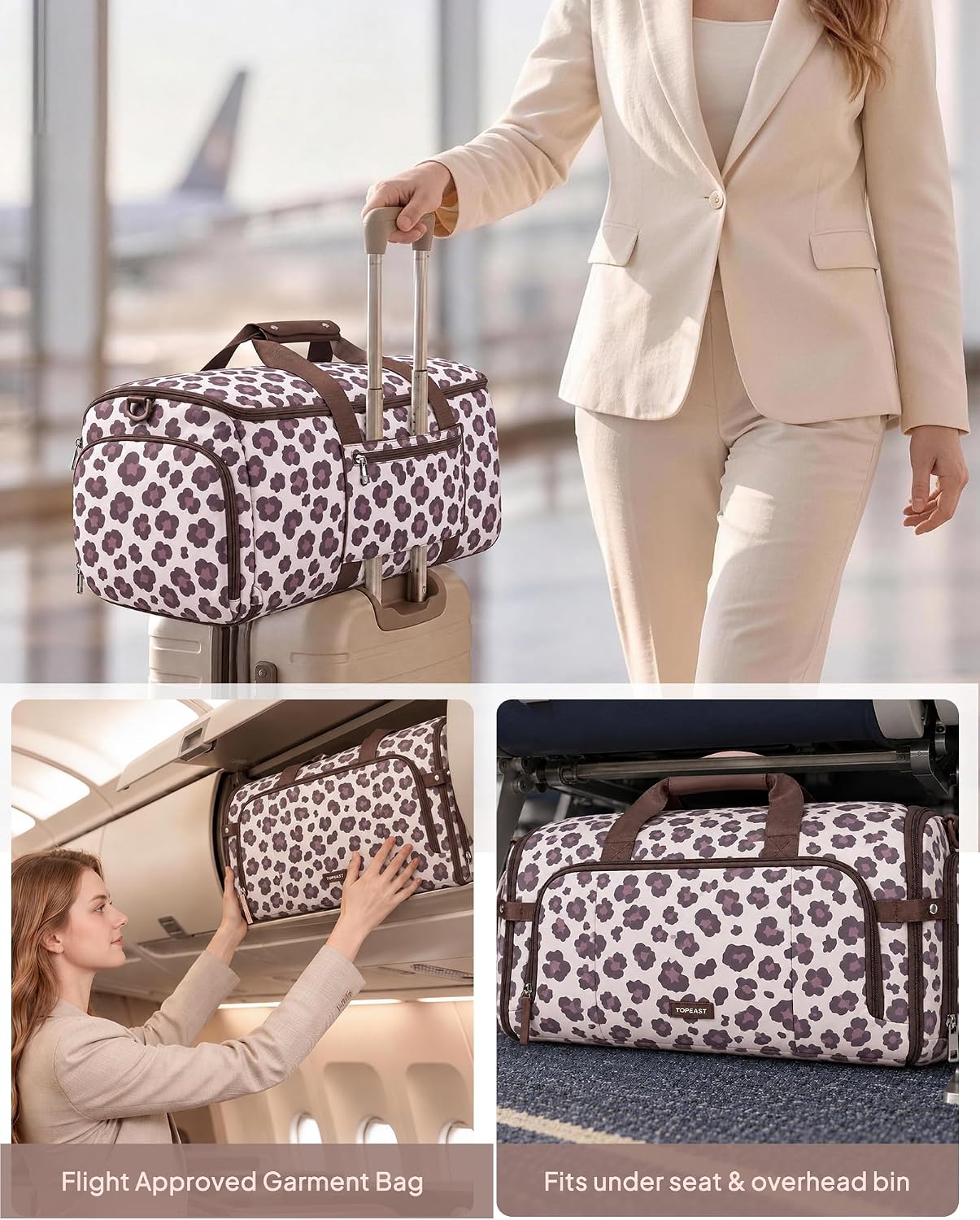 Convertible Garment Duffel Bag for Travel, Hanging Suit Bag - Image 6