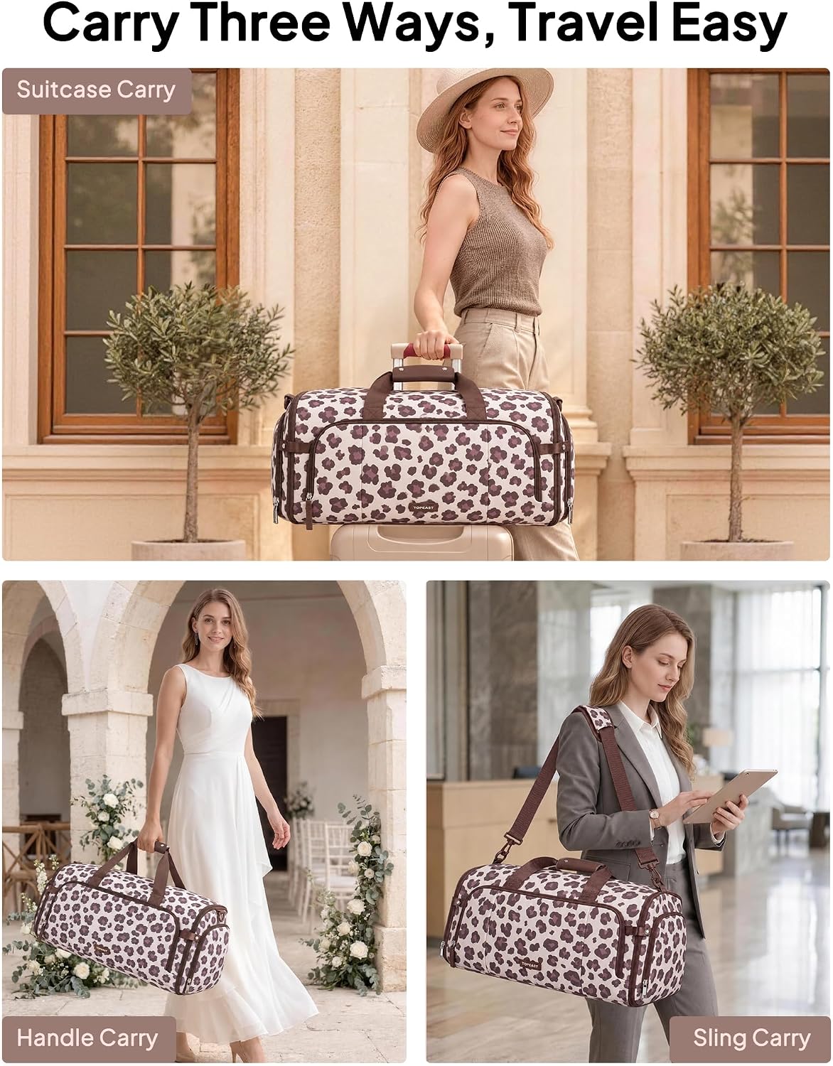 Convertible Garment Duffel Bag for Travel, Hanging Suit Bag - Image 8